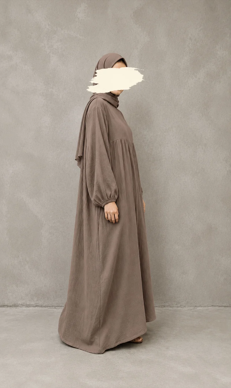 Weiche Baumwoll-Abaya Baqa