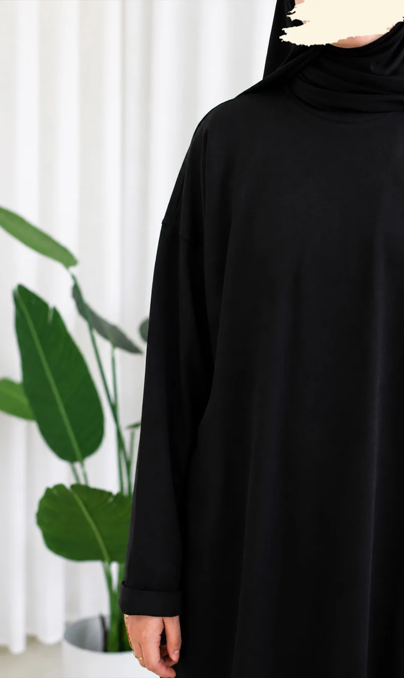 Bequemes Baumwoll-T-Shirt Abaya Busra