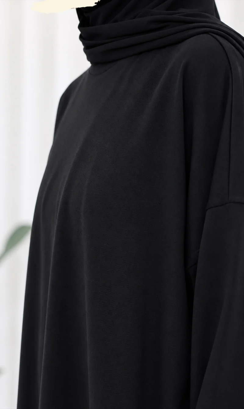 Bequemes Baumwoll-T-Shirt Abaya Busra
