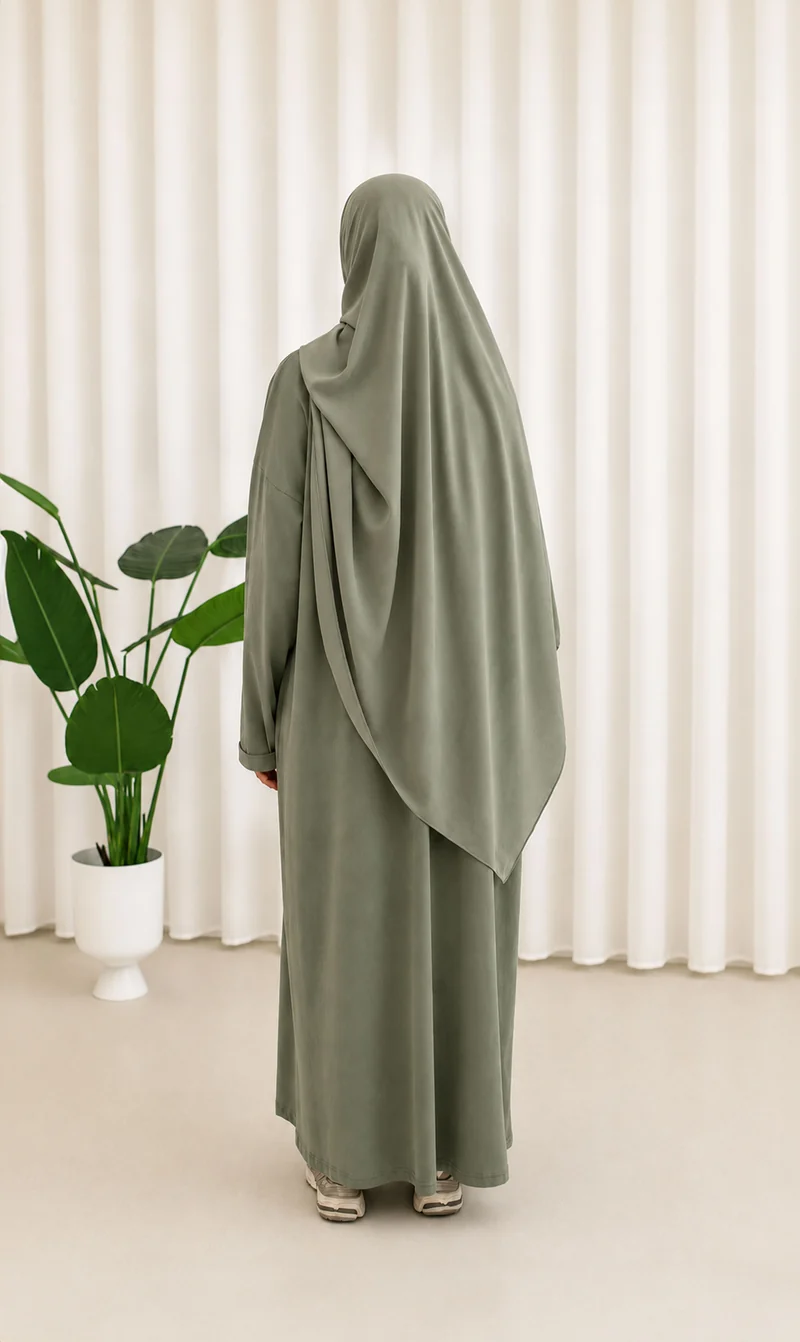 Bequemes Baumwoll-T-Shirt Abaya Busra