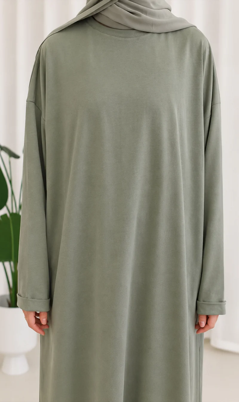 Bequemes Baumwoll-T-Shirt Abaya Busra