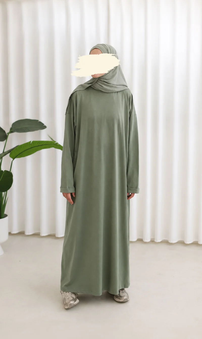 Bequemes Baumwoll-T-Shirt Abaya Busra