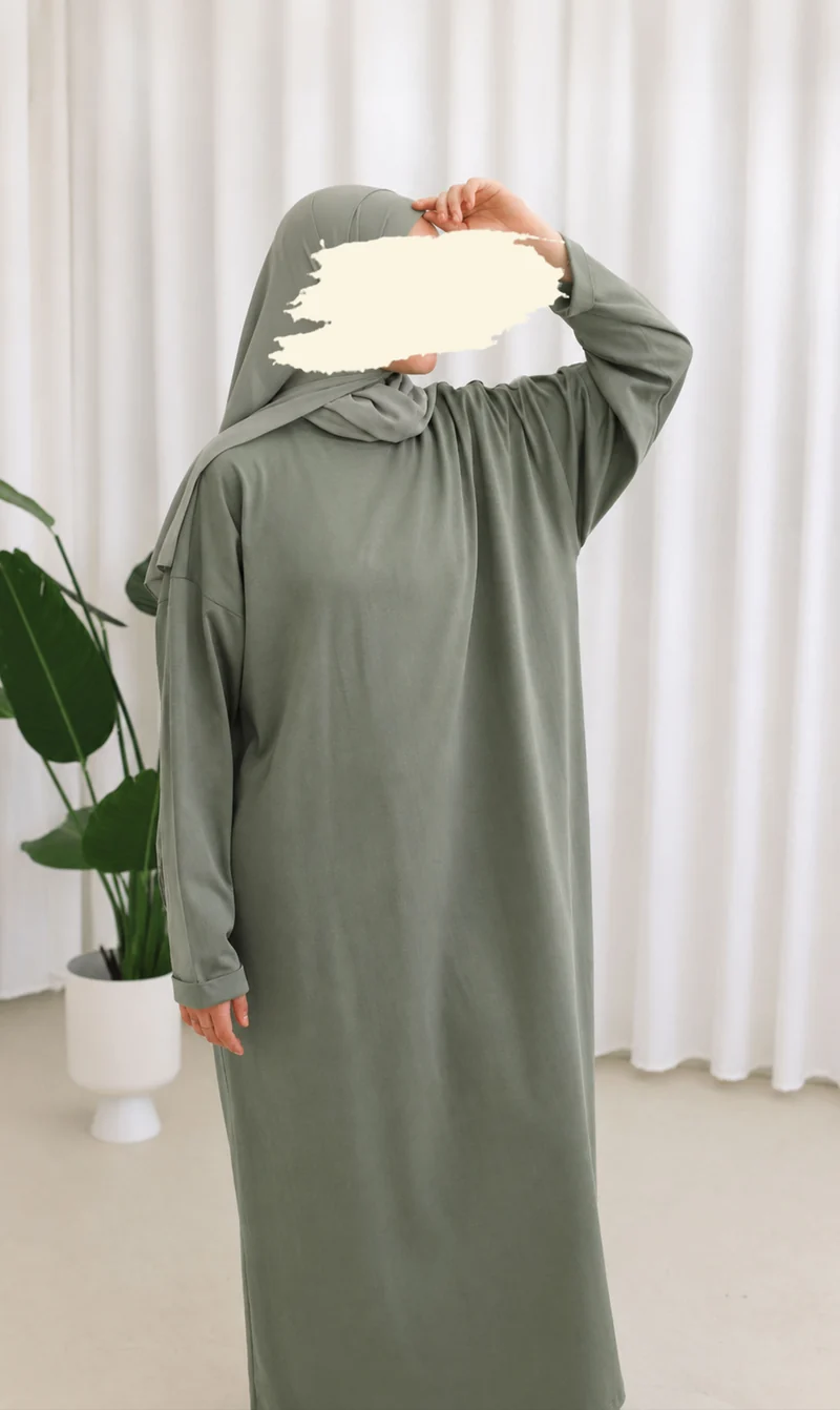 Bequemes Baumwoll-T-Shirt Abaya Busra