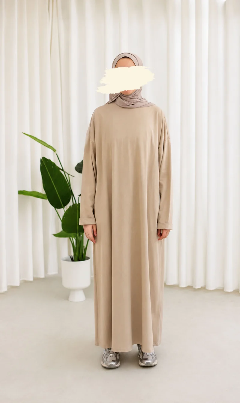 Bequemes Baumwoll-T-Shirt Abaya Busra