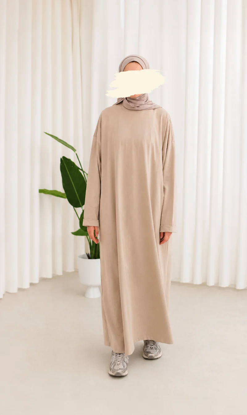 Bequemes Baumwoll-T-Shirt Abaya Busra