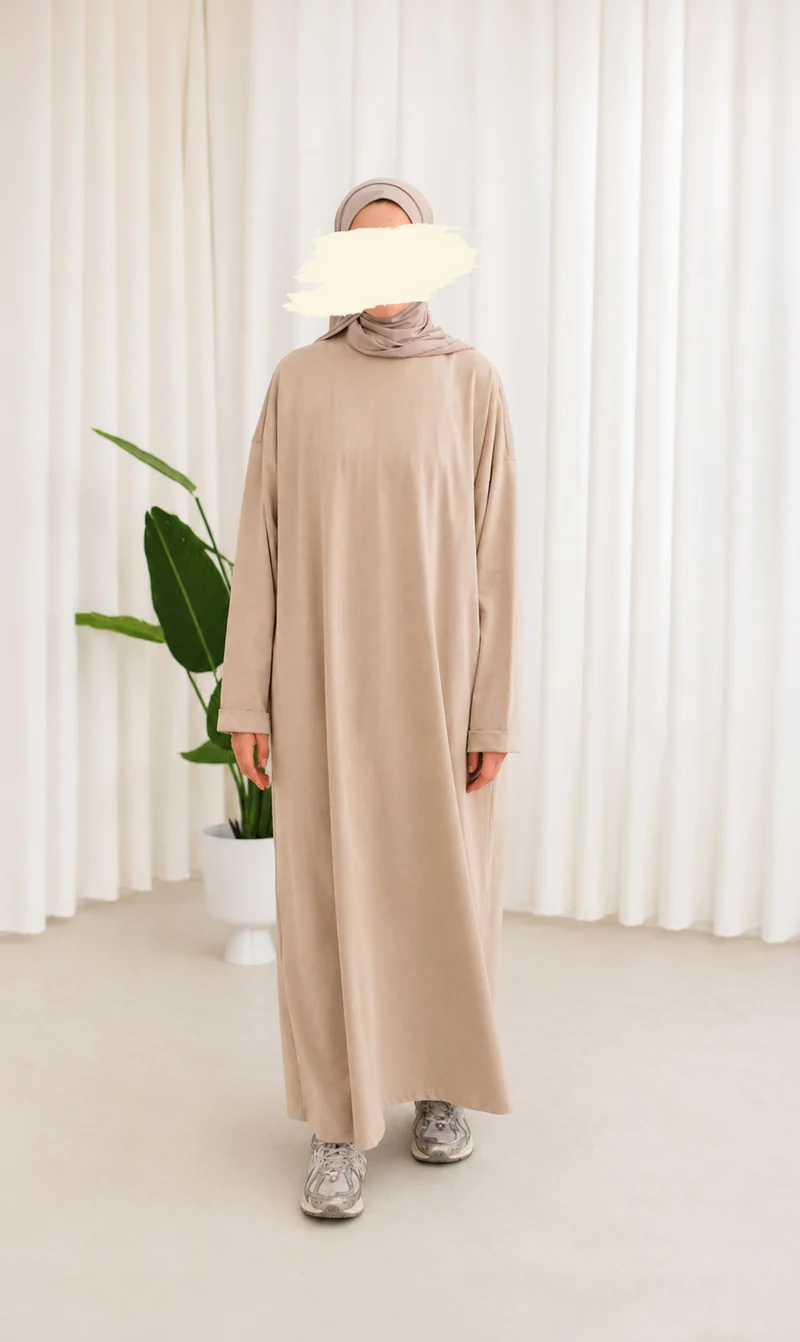 Bequemes Baumwoll-T-Shirt Abaya Busra