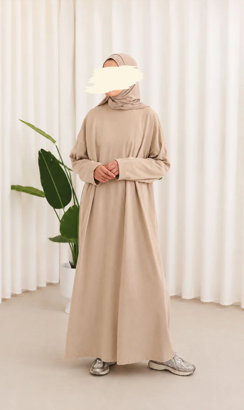 Bequemes Baumwoll-T-Shirt Abaya Busra