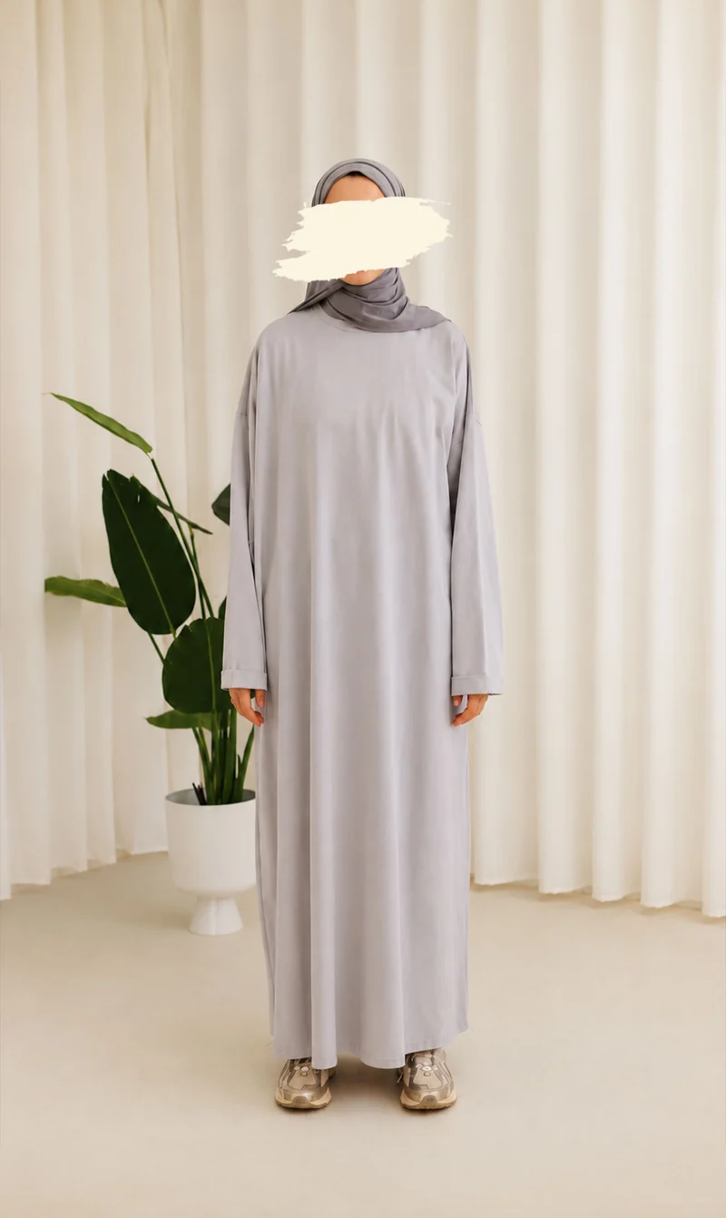 Bequemes Baumwoll-T-Shirt Abaya Busra
