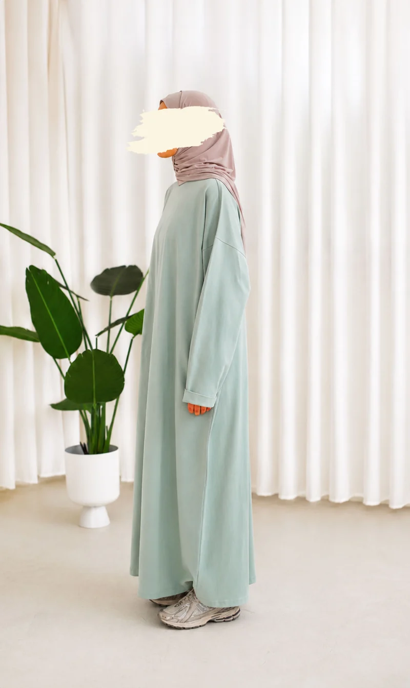 Bequemes Baumwoll-T-Shirt Abaya Busra