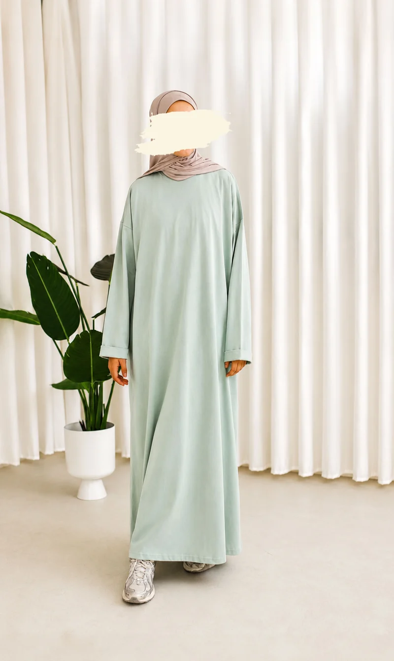 Bequemes Baumwoll-T-Shirt Abaya Busra