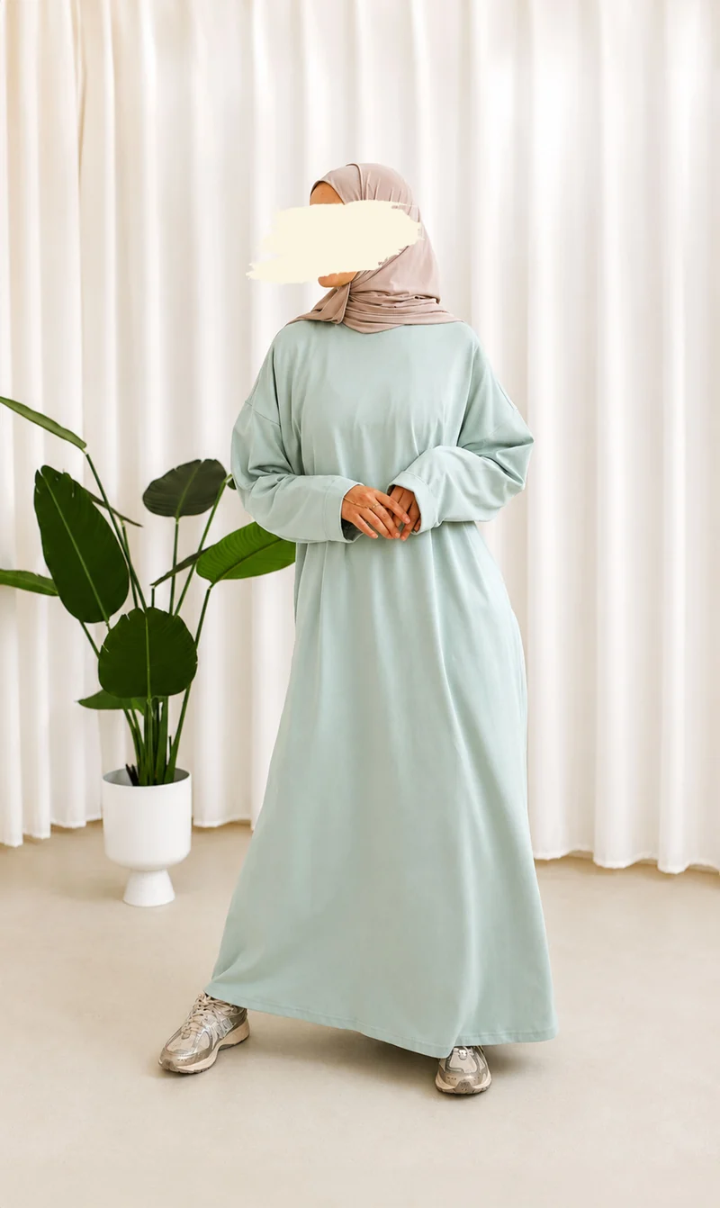 Bequemes Baumwoll-T-Shirt Abaya Busra