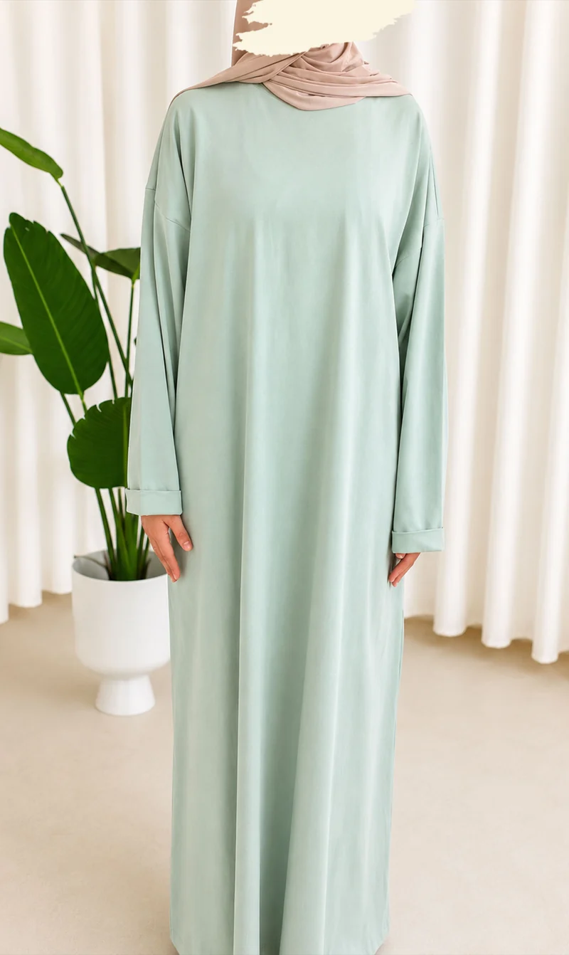 Bequemes Baumwoll-T-Shirt Abaya Busra