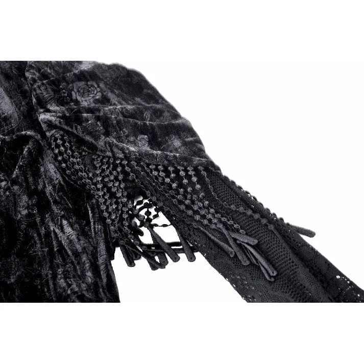 Gothic-Langarmshirt mit Cut-out-Spitze für Damen