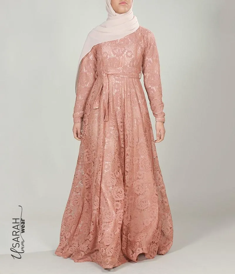 Alaïa Spitzenkleid Mocca - Ohne String