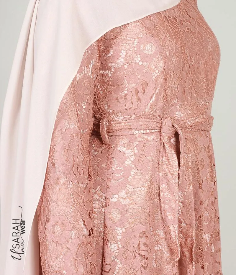 Alaïa Spitzenkleid Mocca - Ohne String