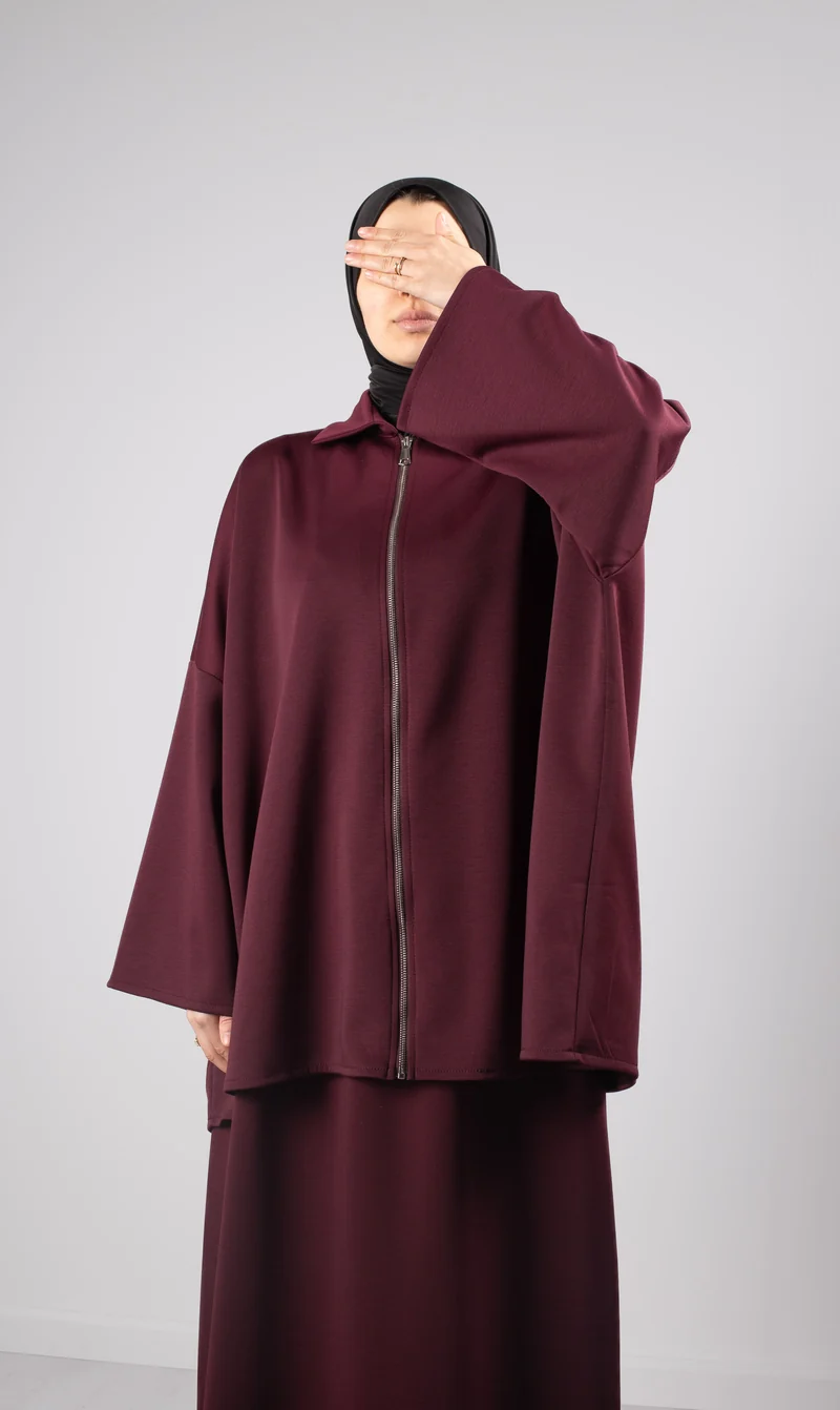 Weiches Twinset Jasminah - Wein