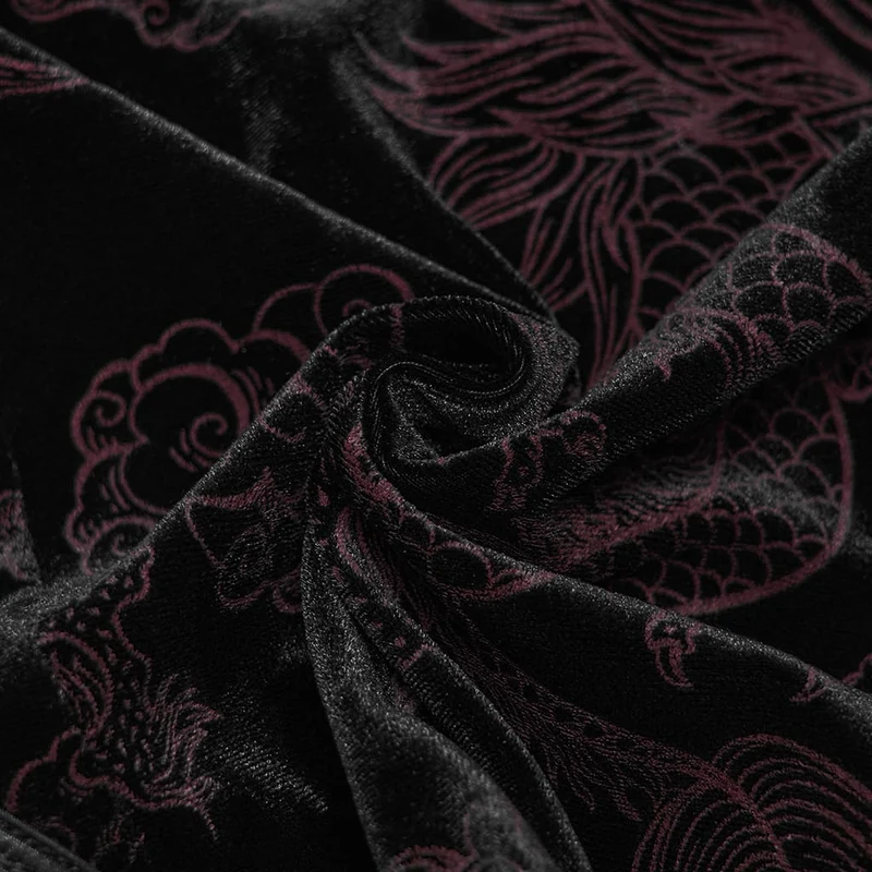 Ärmelloses Cyberpunk-Jacquard-Kleid mit Schnallenriemen für Damen