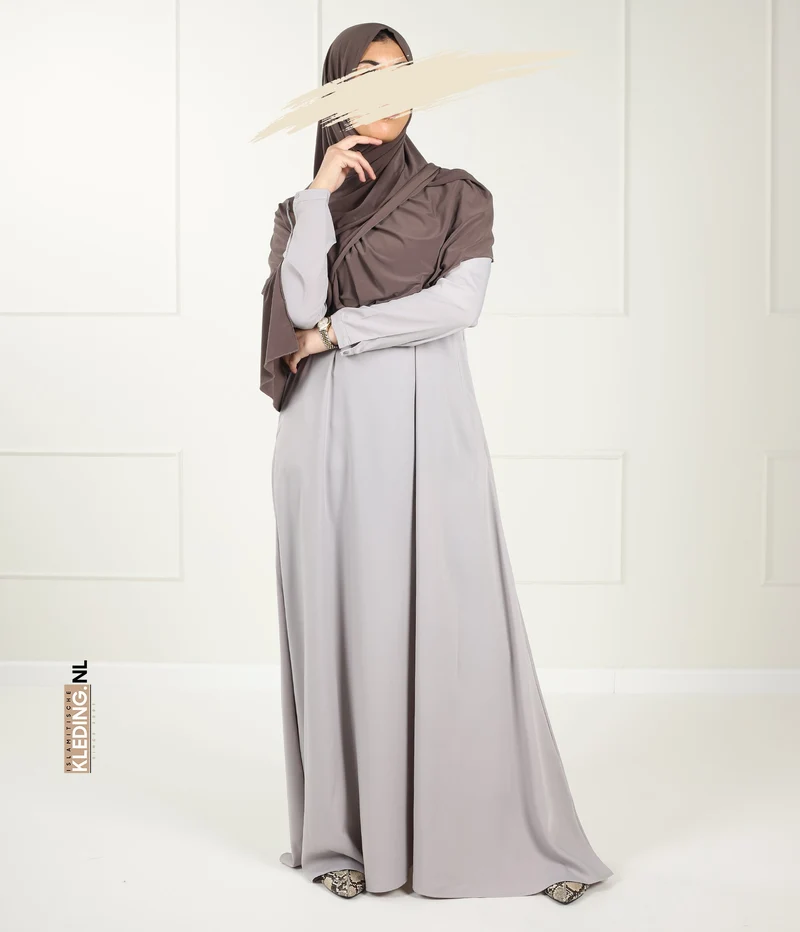Abaya A-Linie – Ellysa – Steingrau