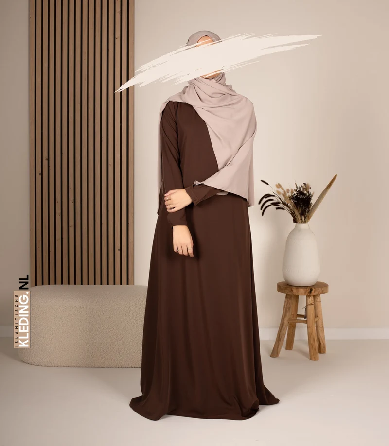 Abaya A-Linie - Ellysa - Kakao
