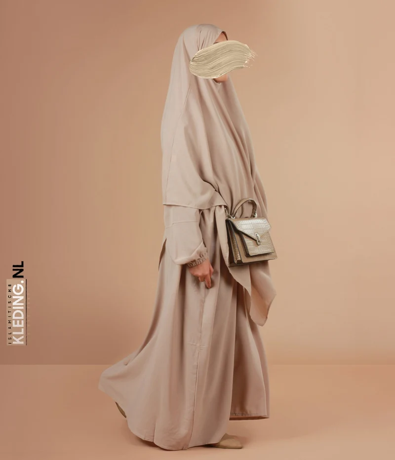 XL Dreieck Khimar - Helles Taupe