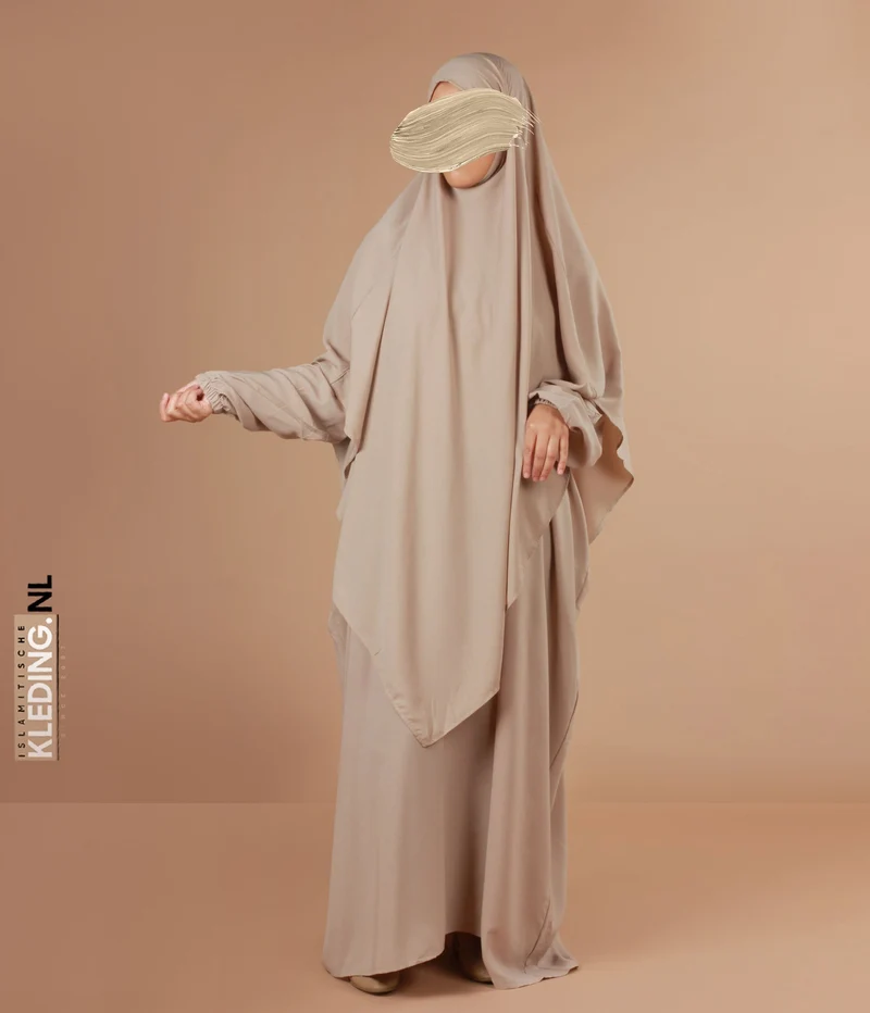 XL Dreieck Khimar - Helles Taupe