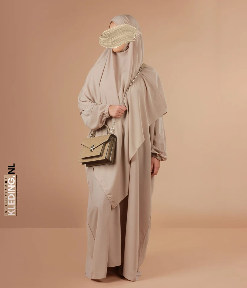 XL Dreieck Khimar - Helles Taupe