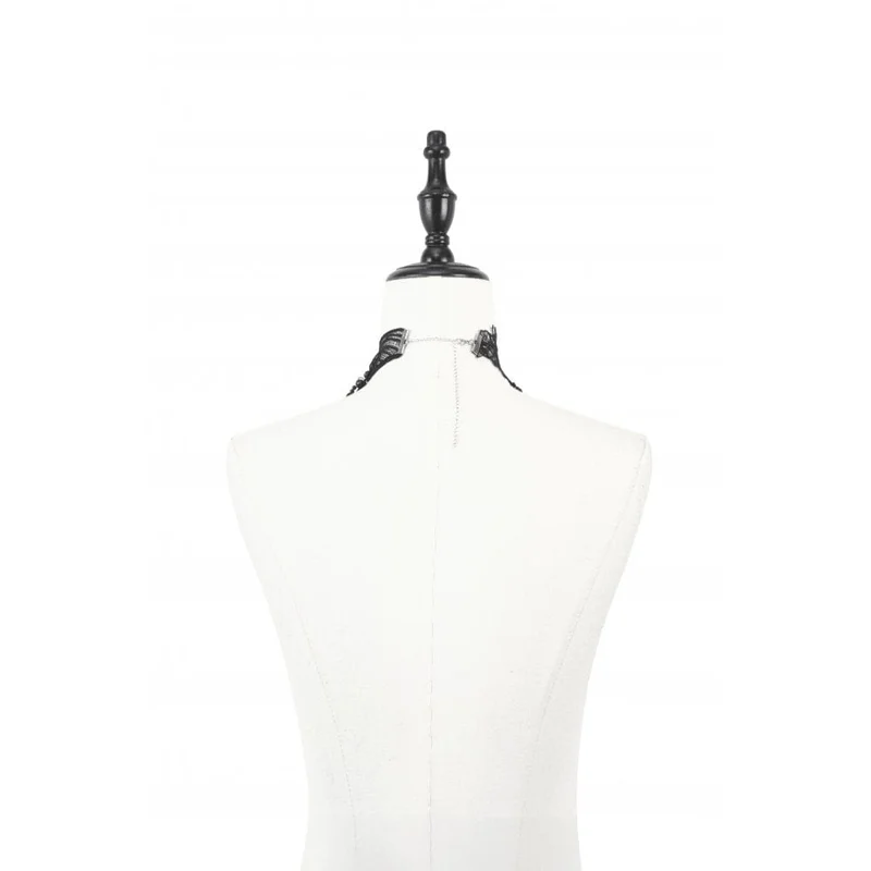 Gothic-Halsband mit Schmetterlingsspitze für Damen