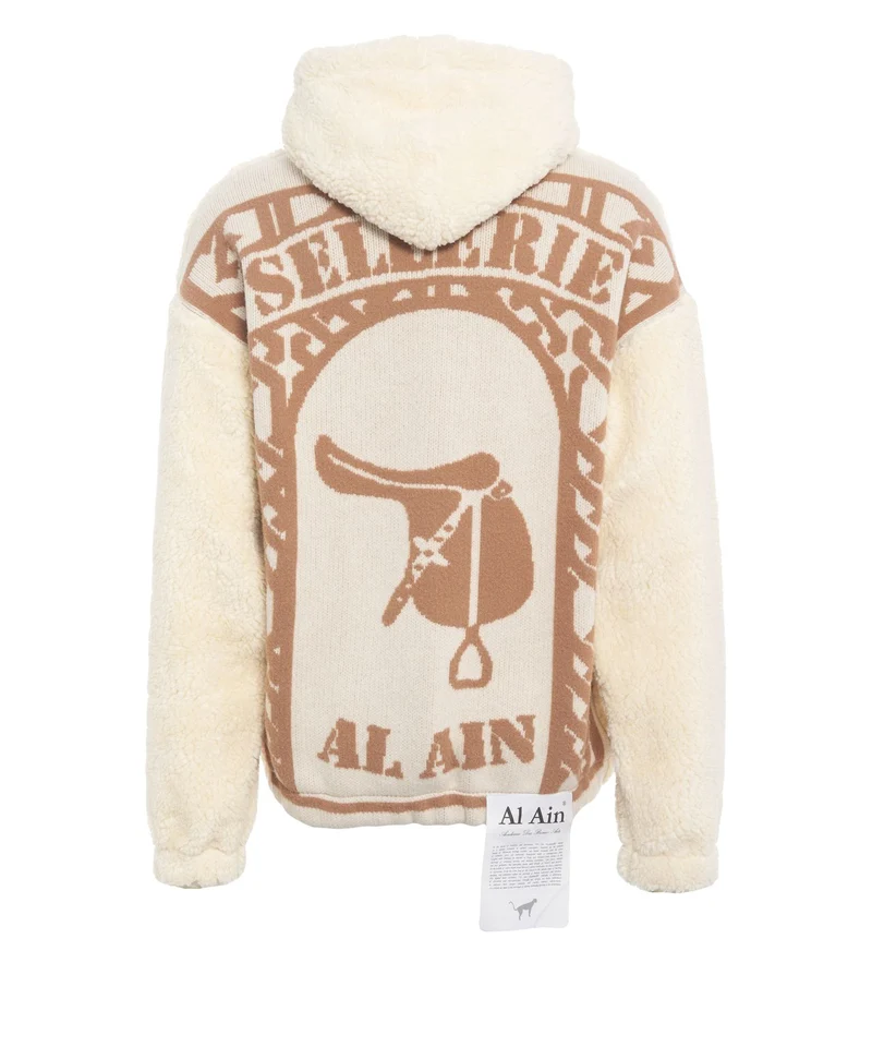 Felpa teddy con cappuccio