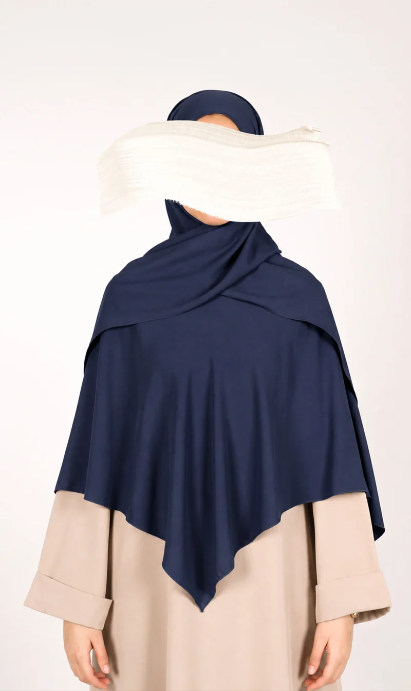 Instant Khimar Hijab - Marineblau