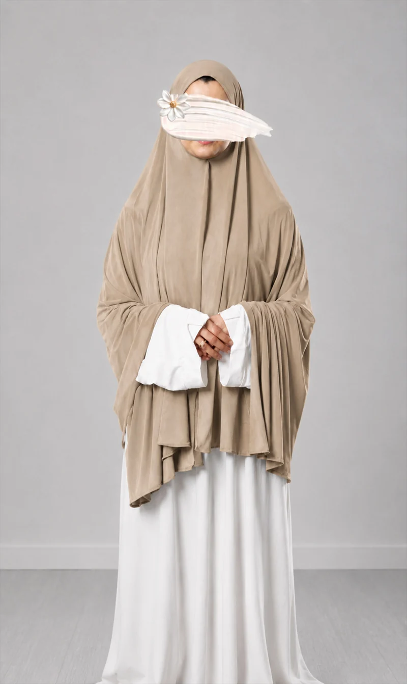 Premium-Schal aus Modal-Baumwolle – Helltaupe