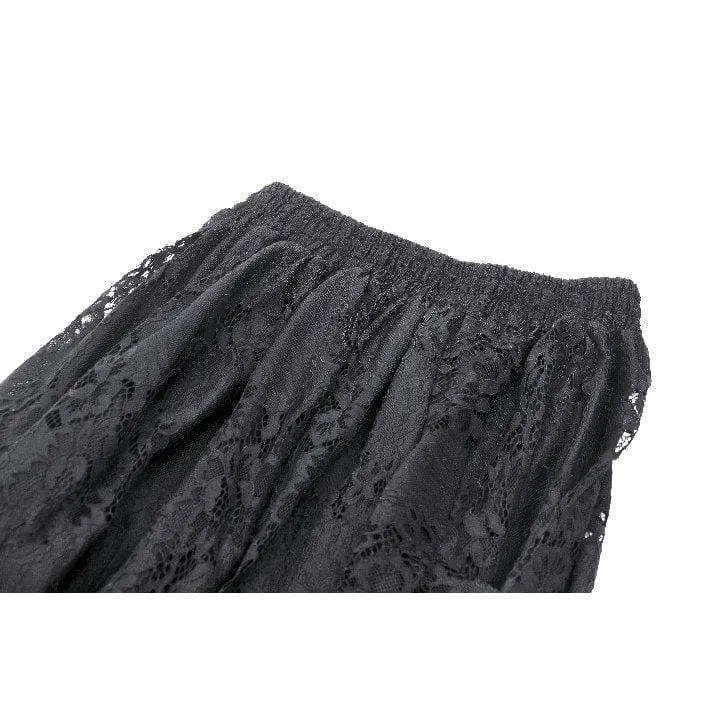 Unregelmäßiger Gothic-Spitzenrock für Damen