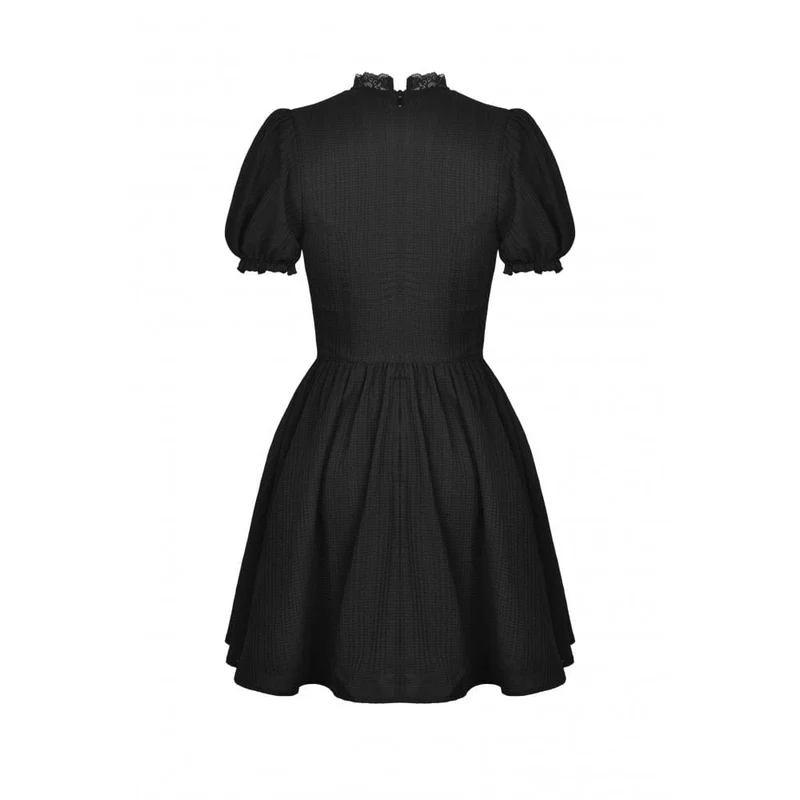 Damen Gothic Lolita Puffärmel Spitzenpuppenkleid