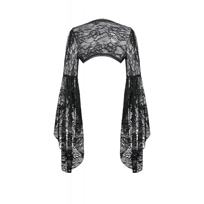 Gothic-Cape für Damen mit Spitzenbesatz und ausgestellten Ärmeln