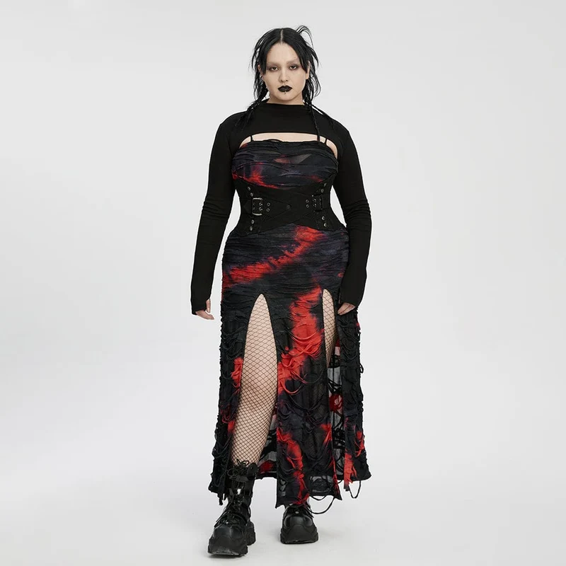 Punk-Cape für Damen in Übergröße, einfarbig