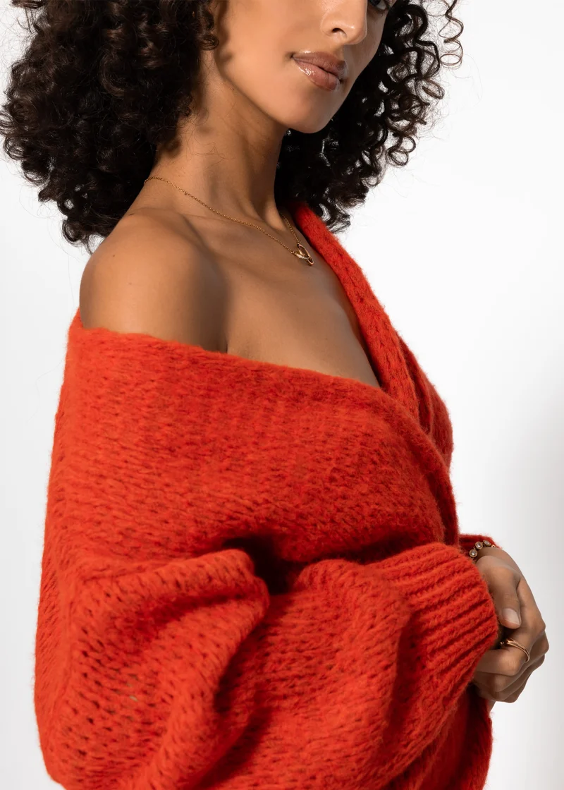 Oversize Cardigan - rot