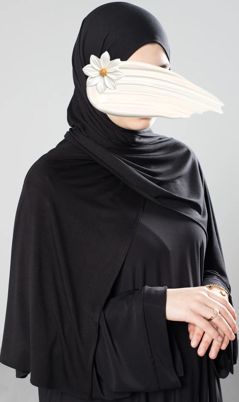 Premium-Schal aus Modal-Baumwolle – Schwarz