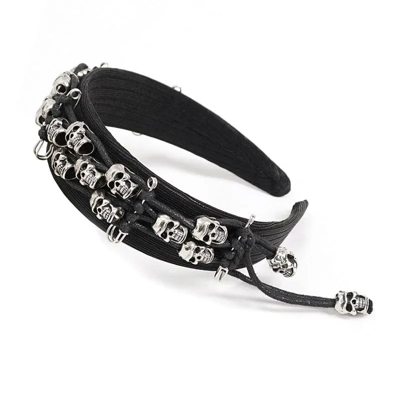 Gothic Skulls Haarband für Damen