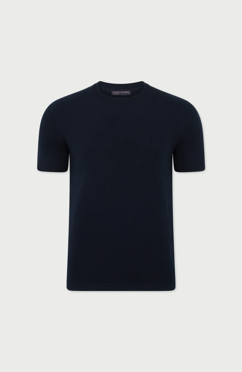 Mens Lightweight Cotton Knitted T-Shirt