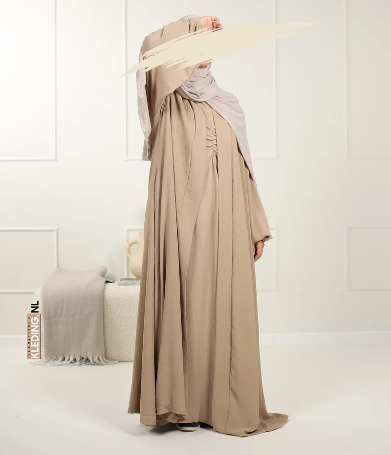 Noora Kimono mit Puffärmeln, Latte