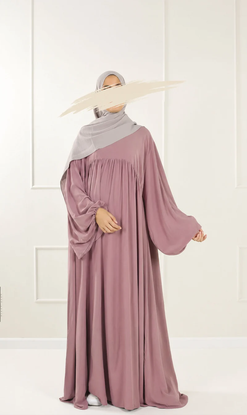 Jilbab Soumaya Ballonhülle - Vintage Rose