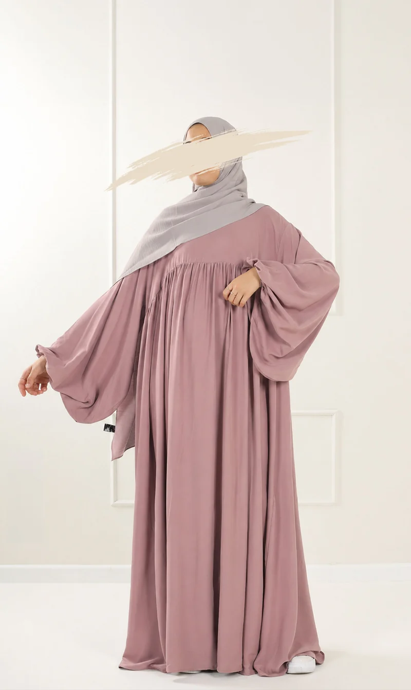 Jilbab Soumaya Ballonhülle - Vintage Rose