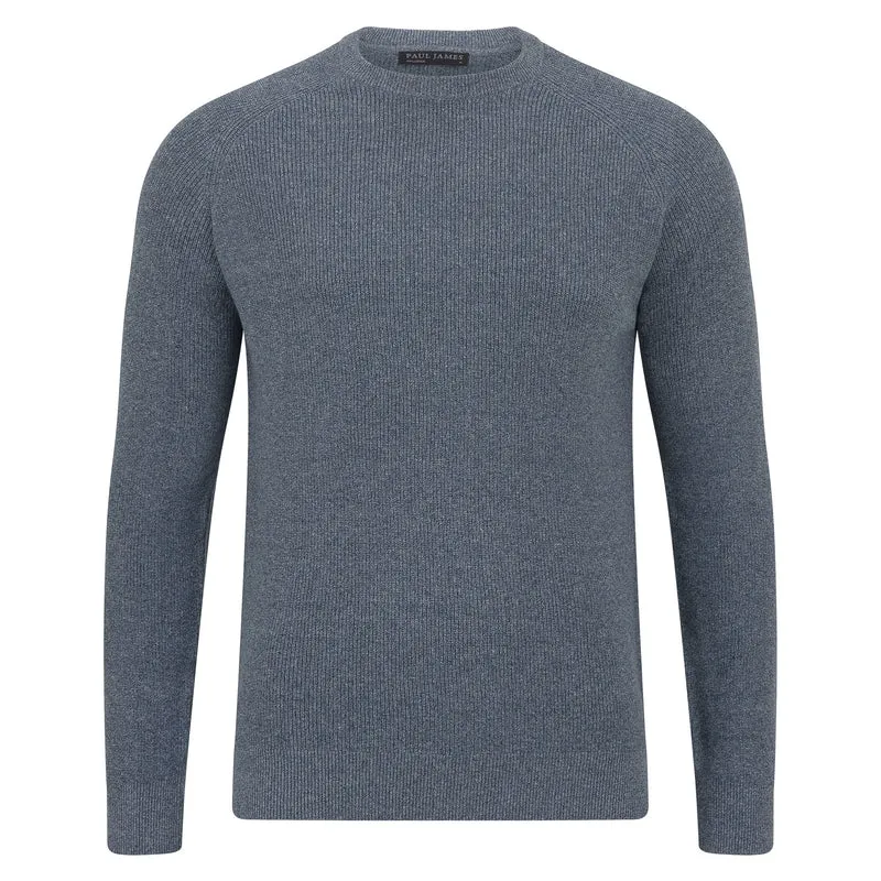 Leichter Herren-Fischerripppullover aus 100 % Baumwolle