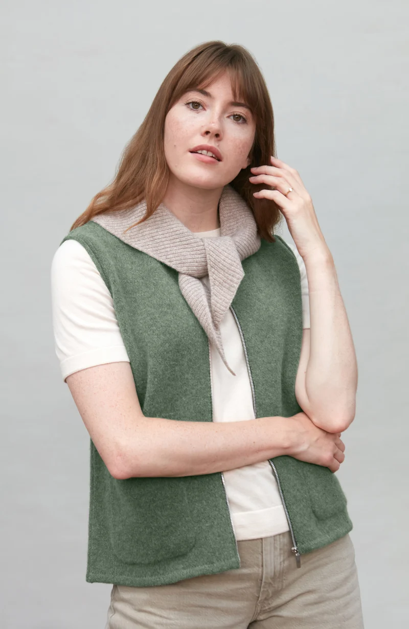 Womens Lambswool Knitted Gilet