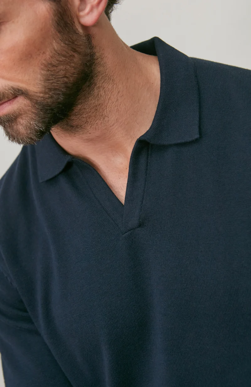 Leichtes Herren-Poloshirt aus 100 % Baumwolle ohne Knöpfe