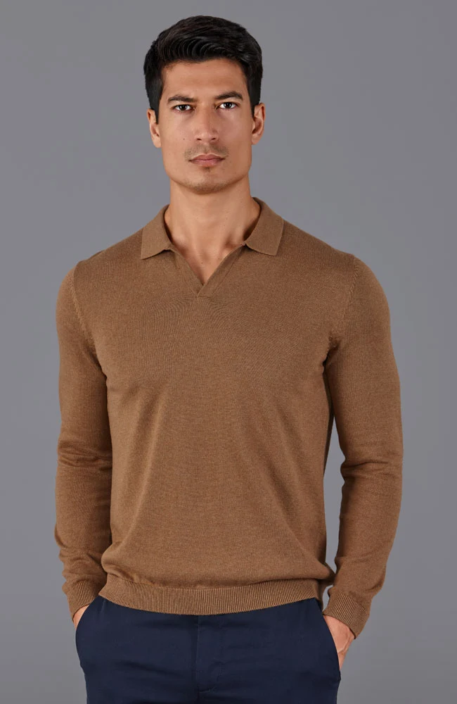 Leichtes Herren-Poloshirt aus 100 % Baumwolle ohne Knöpfe