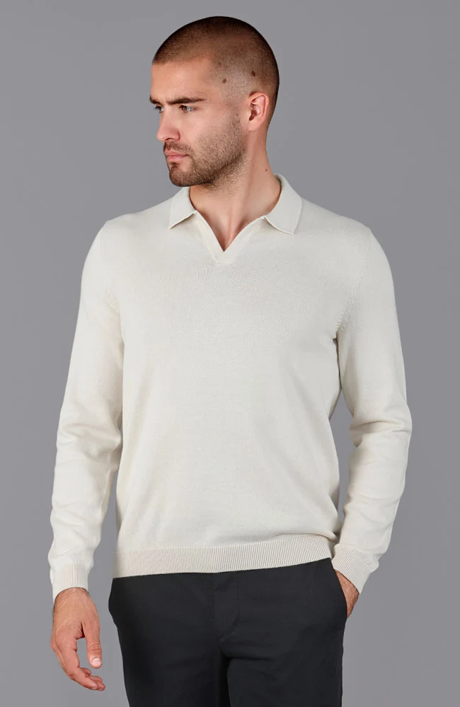Leichtes Herren-Poloshirt aus 100 % Baumwolle ohne Knöpfe