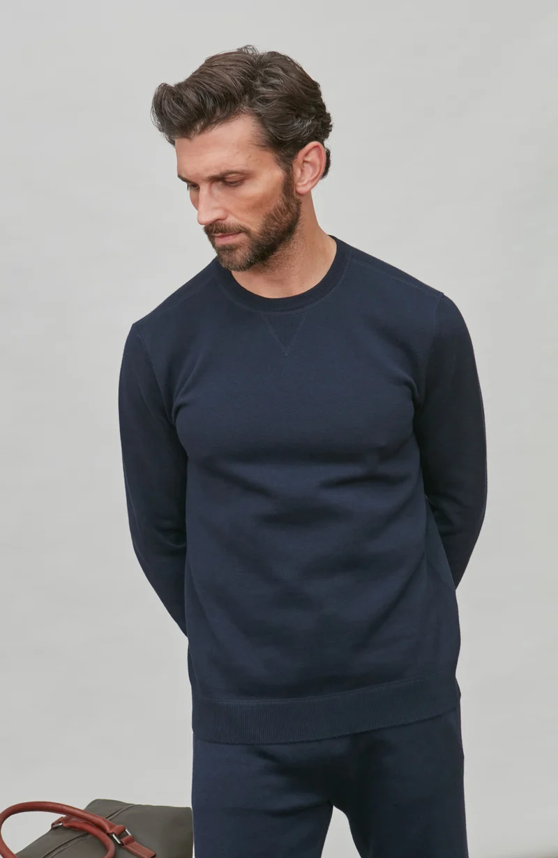 Mens Midweight Cotton Loopback Knitted Sweatshirt