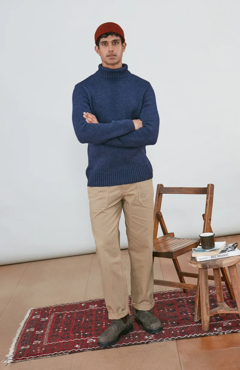 Der taillierte Submariner – Rollkragenpullover aus Merinowolle