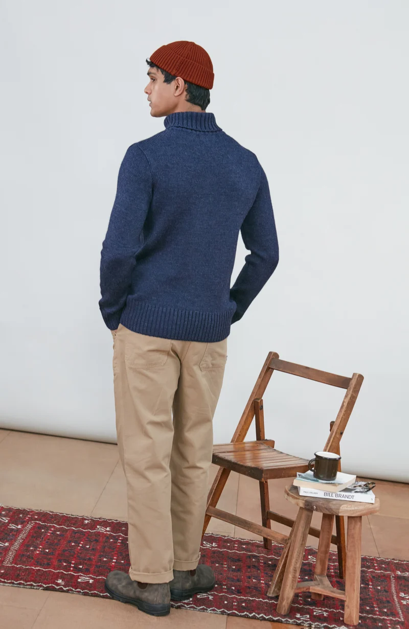 Der taillierte Submariner – Rollkragenpullover aus Merinowolle