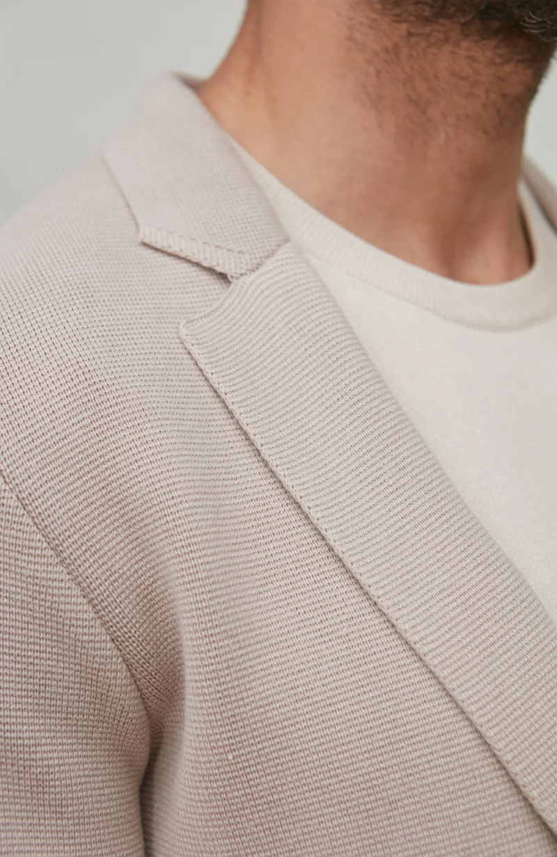 Dekonstruierter Herren-Strickblazer aus 100 % Baumwolle